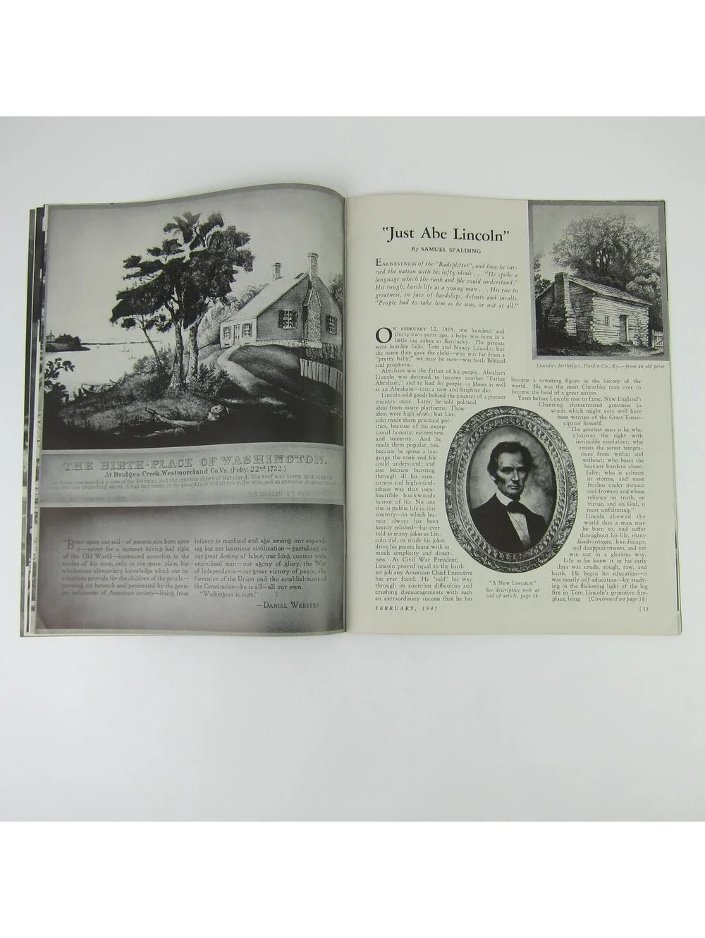 THINK Magazine IBM February 1941 George Washington Abraham Lincoln Vintage RARE